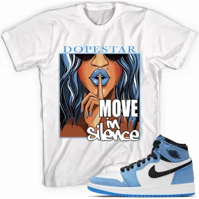 1 High White University Blue Black Shirt Move In Silence