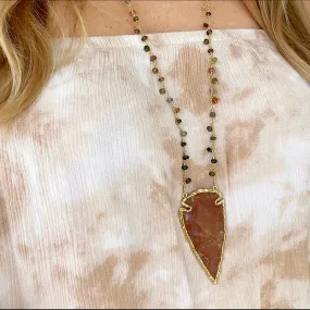 1247 - Arrowhead Gemstone Necklace