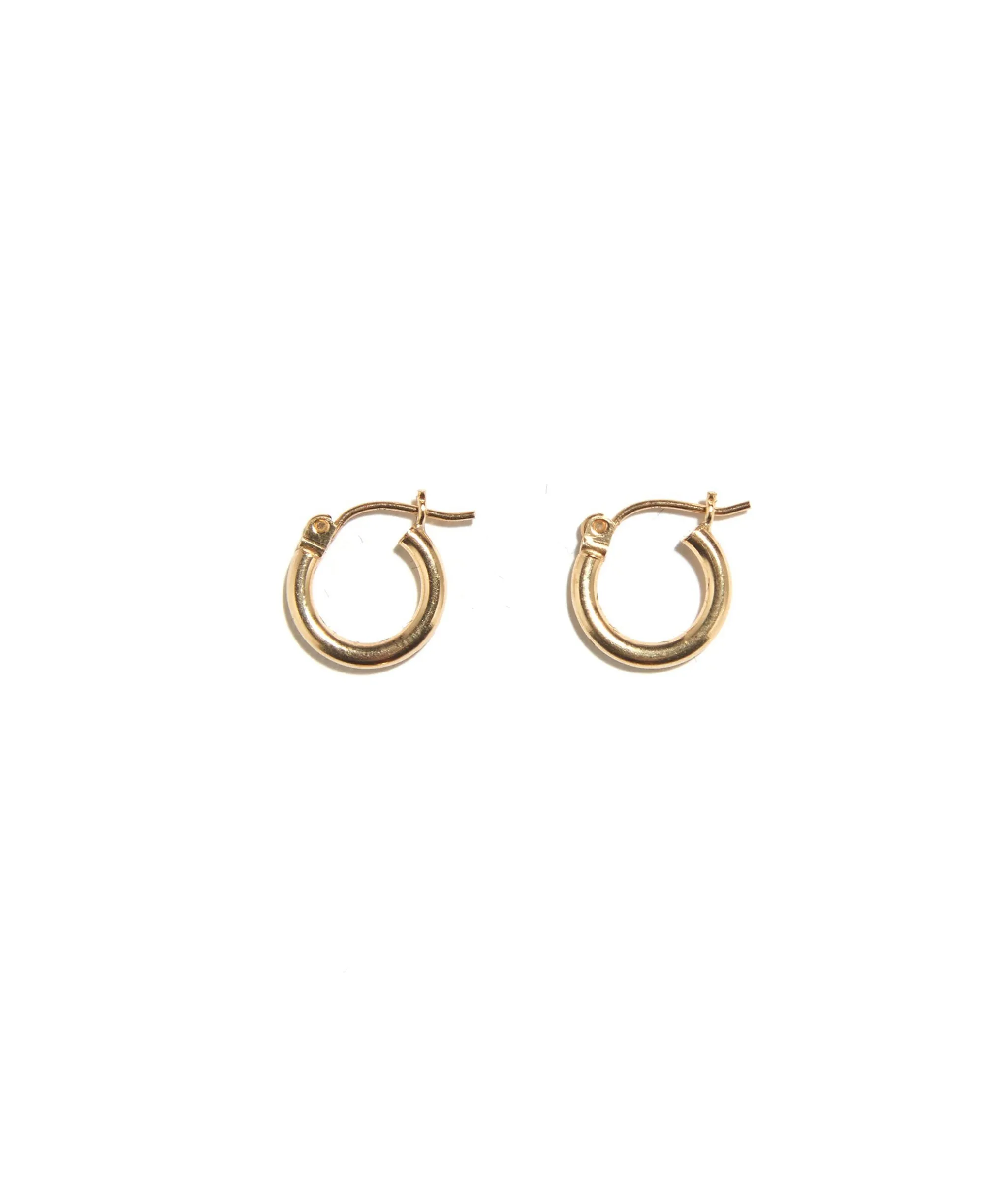 12mm 14k Gold Hoops