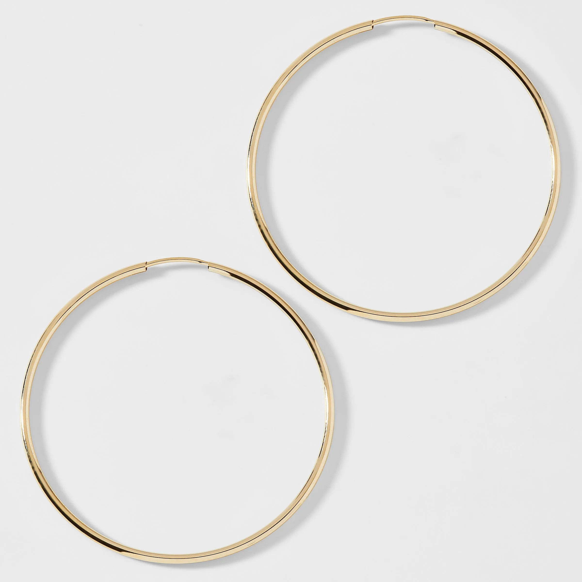 14KT GOLD 36MM ENDLESS HOOP EARRINGS