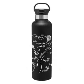 24 Oz. Stainless Insulated Gear Water Bottle Willamette Valley Calligraphy Map