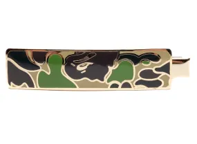 A Bathing Ape ABC Camo Hair Clip in Green