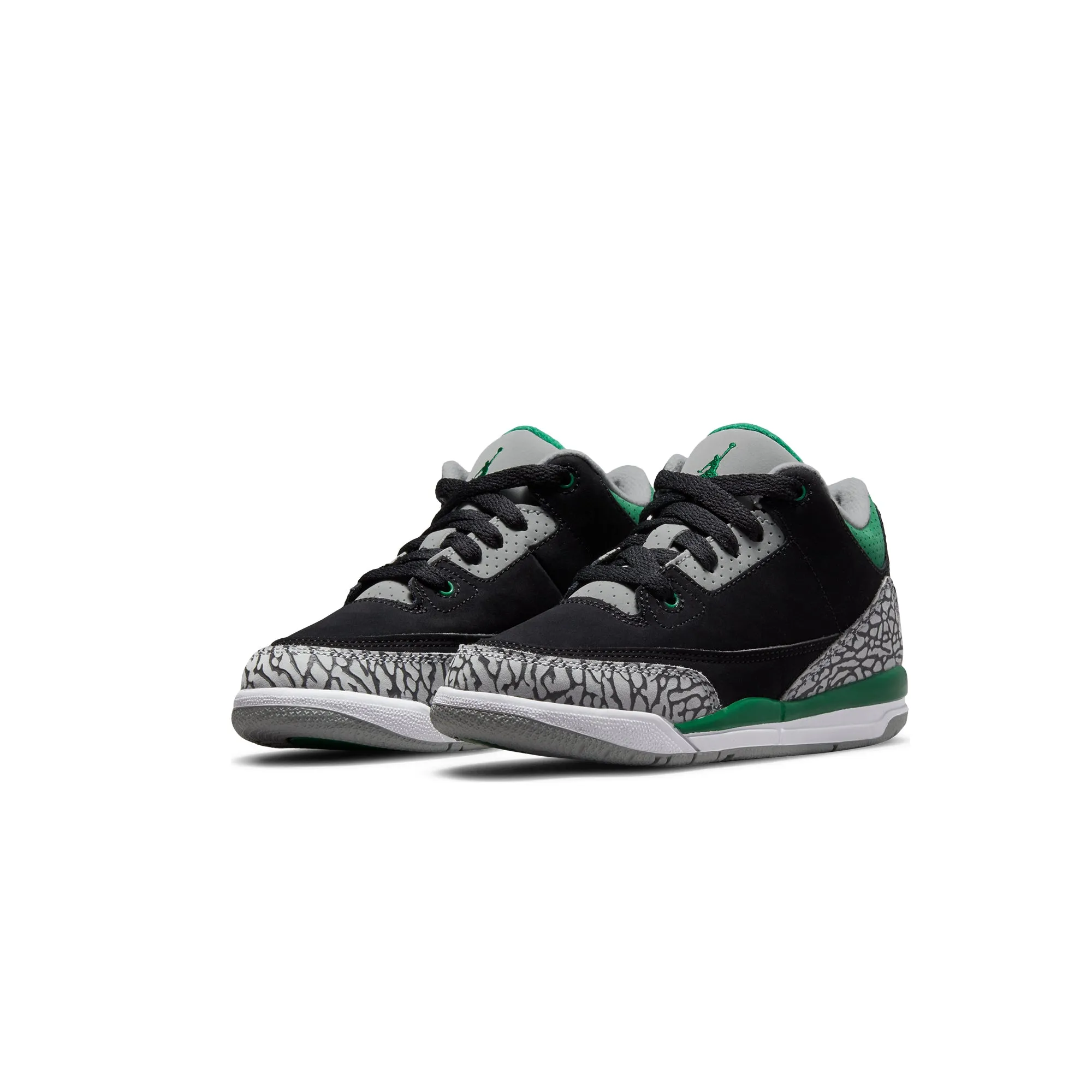 Air Jordan Little Kids Retro 3 PS Shoes 'Black/Pine Green'