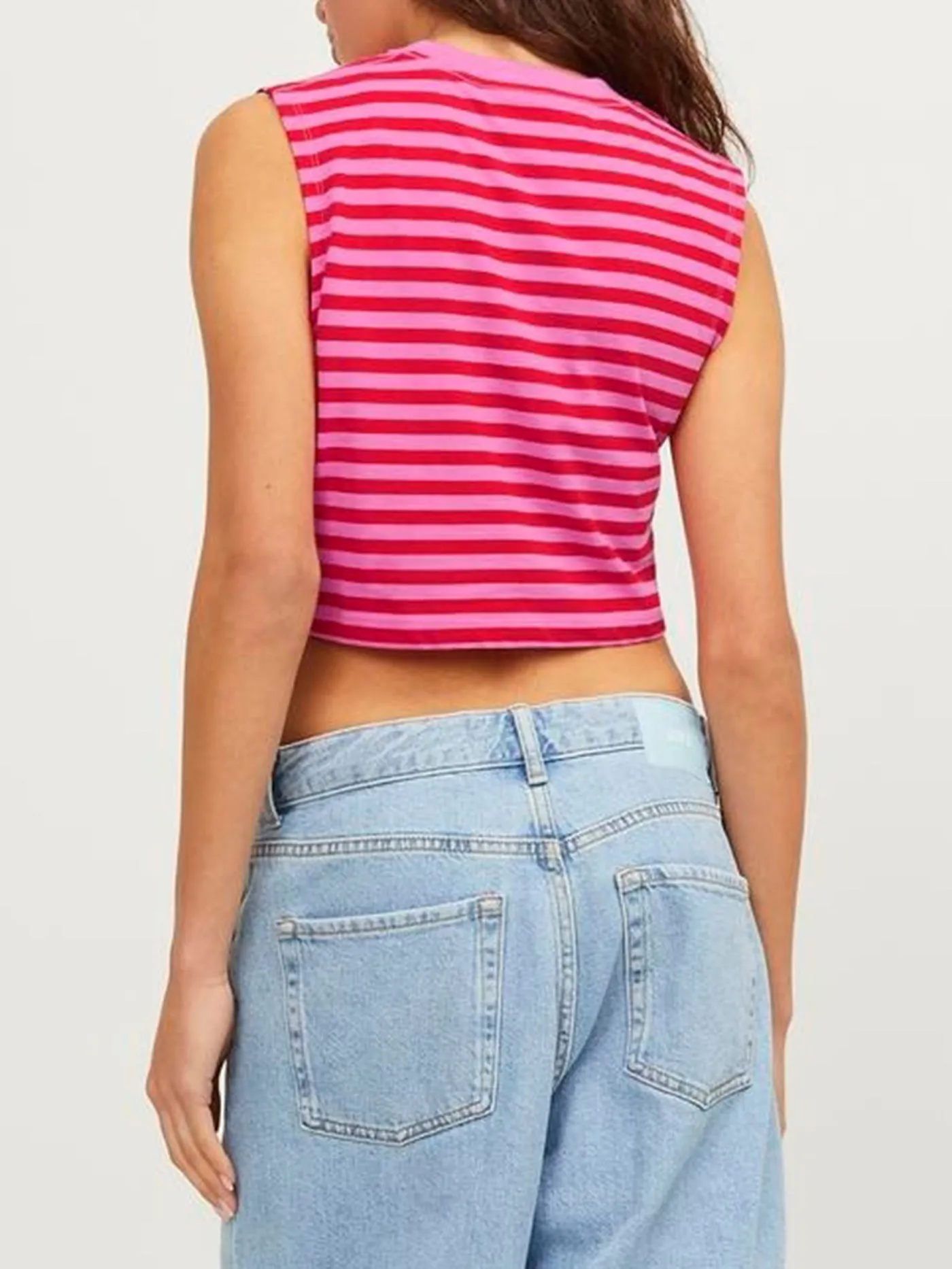 Alvira Crop Stripe T-Shirt