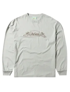 Aries Womens Winged Temple LS Tee Grey