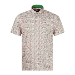 Arthur & Russell Spots Polo Shirt Peach