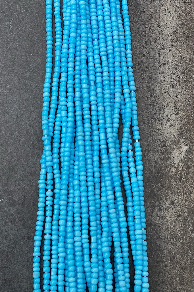 Baby Blue Tie On Waist Beads