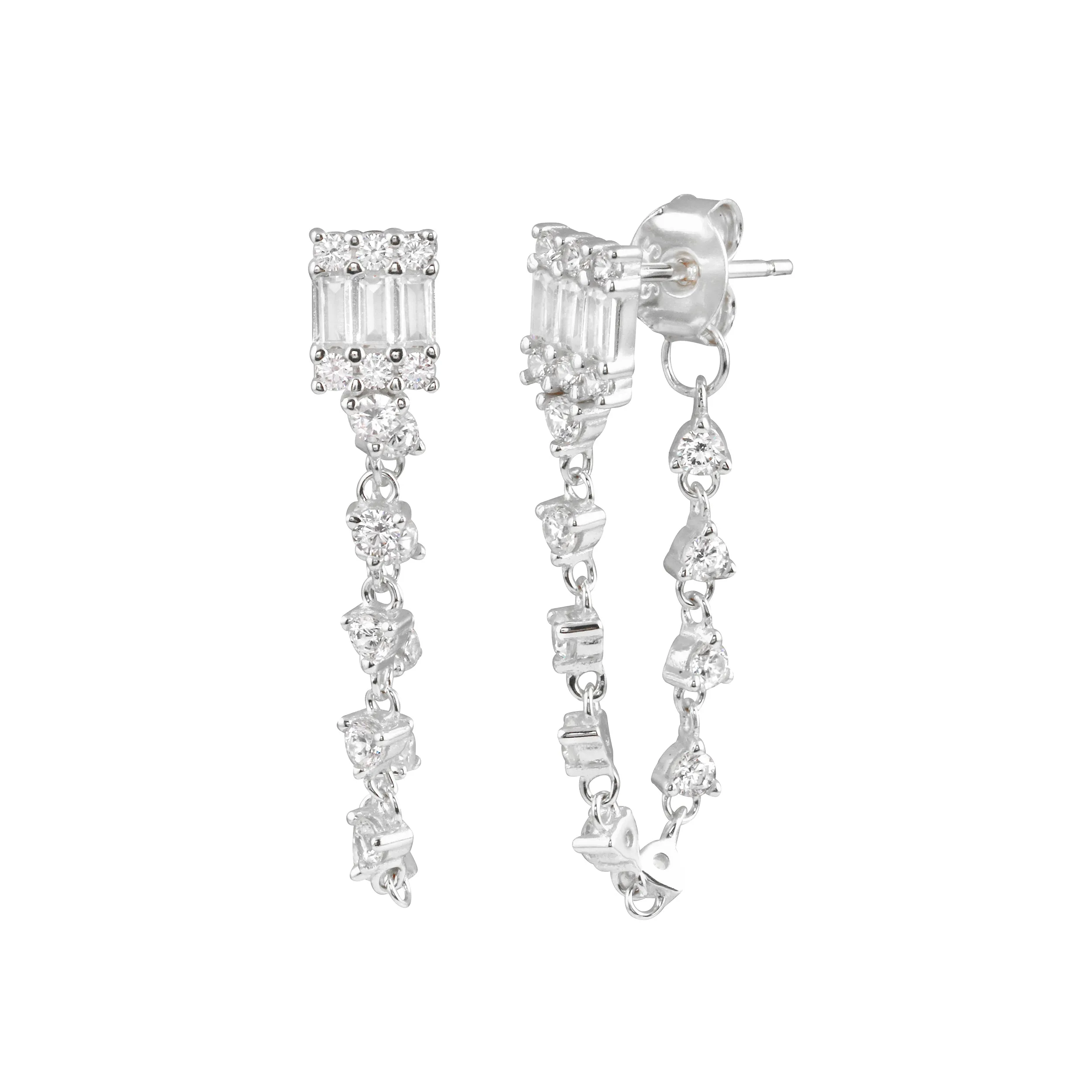 Baguette Chain Earring