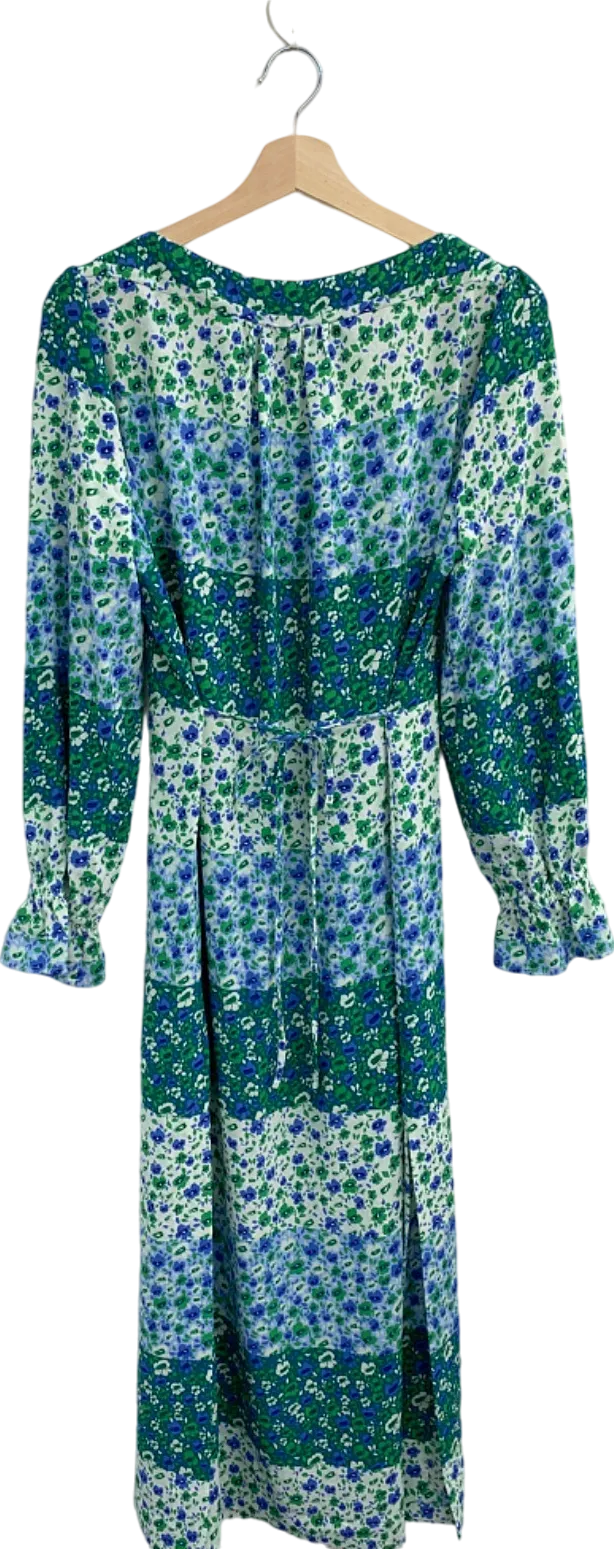 Baum Und Pferdgarten Blue Green Floral Midi Dress UK Size 10