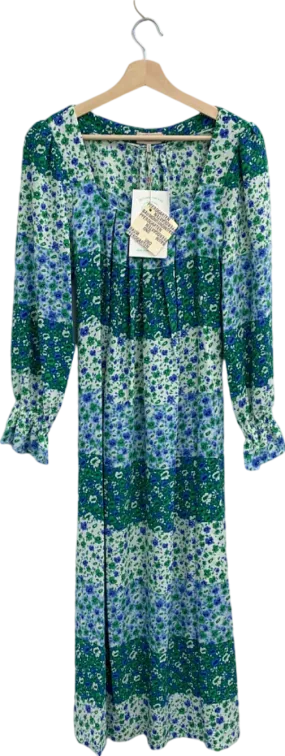 Baum Und Pferdgarten Blue Green Floral Midi Dress UK Size 10