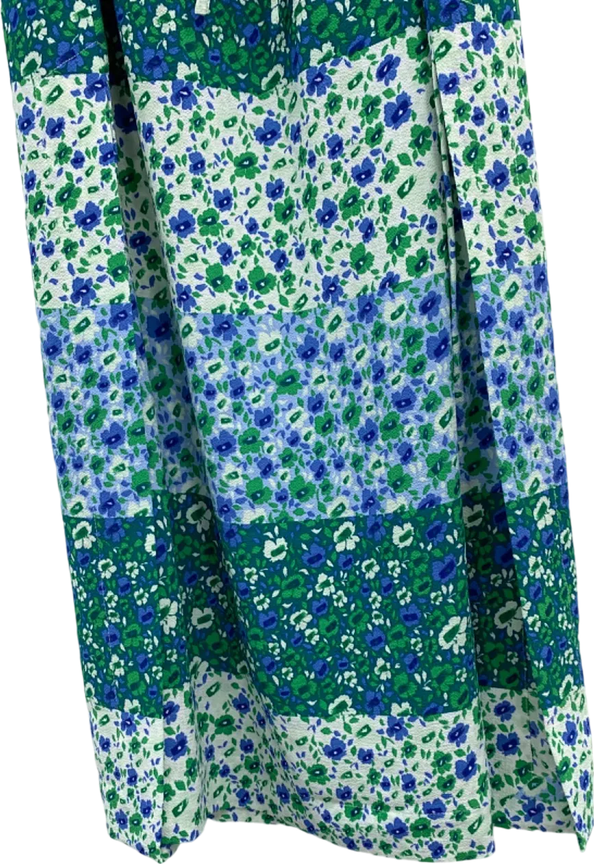 Baum Und Pferdgarten Blue Green Floral Midi Dress UK Size 10