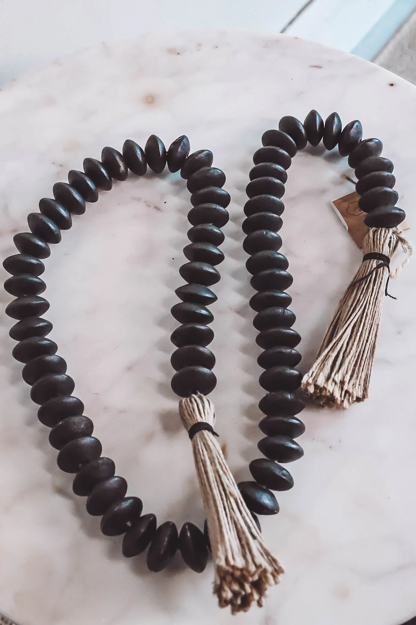 Black Decor Beads with Tassel