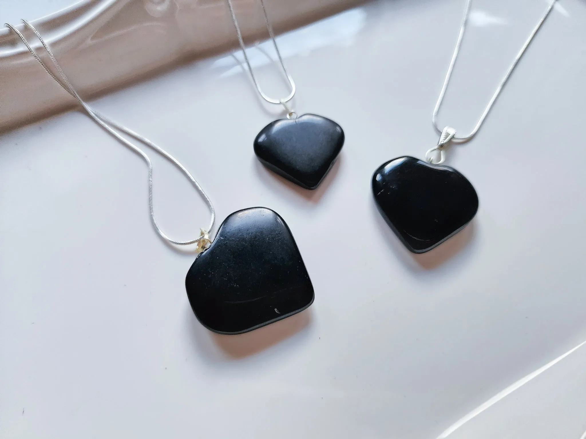 Black Obsidian Heart Necklace