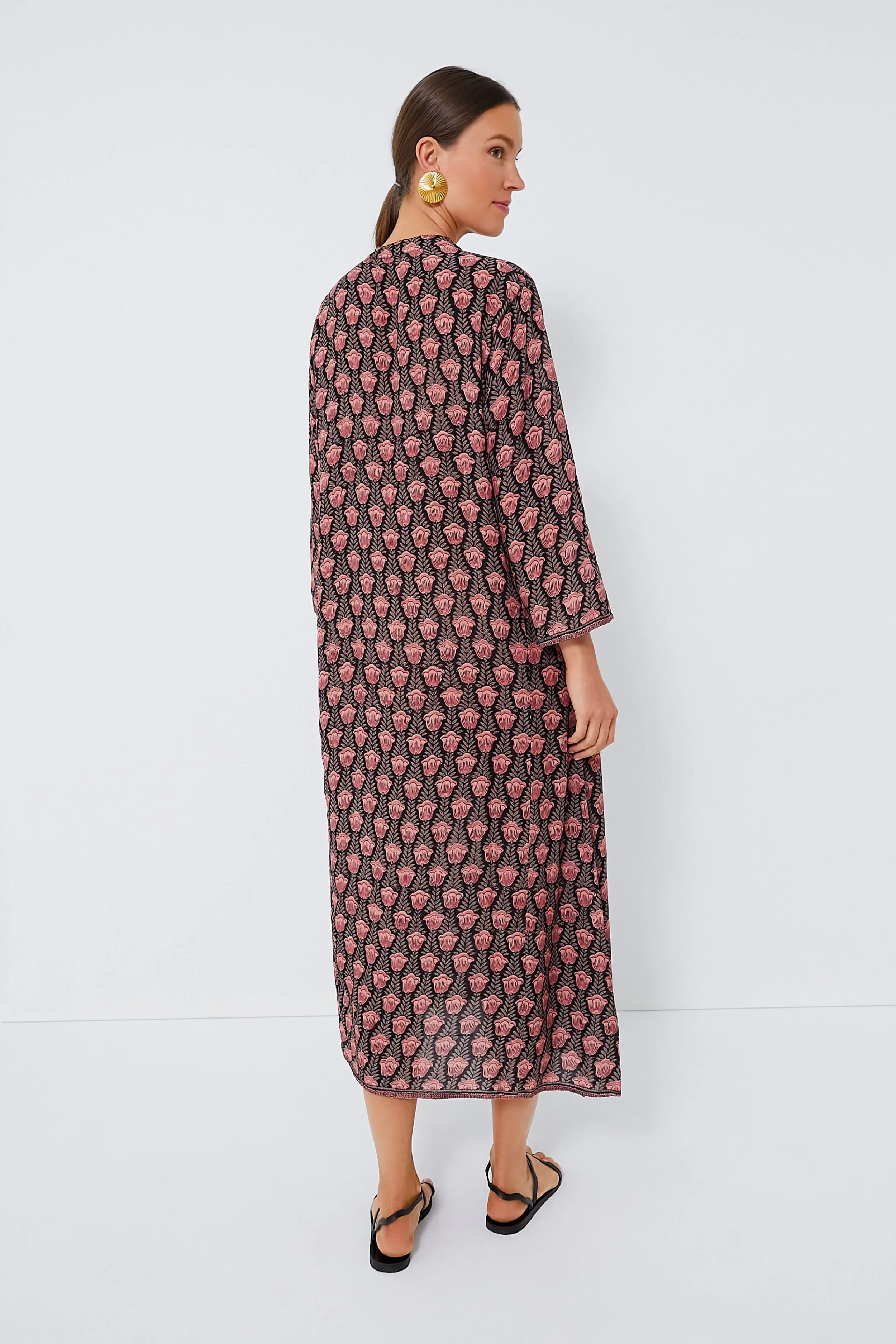 Black Tulip Print Kamari Block Isobel Dress