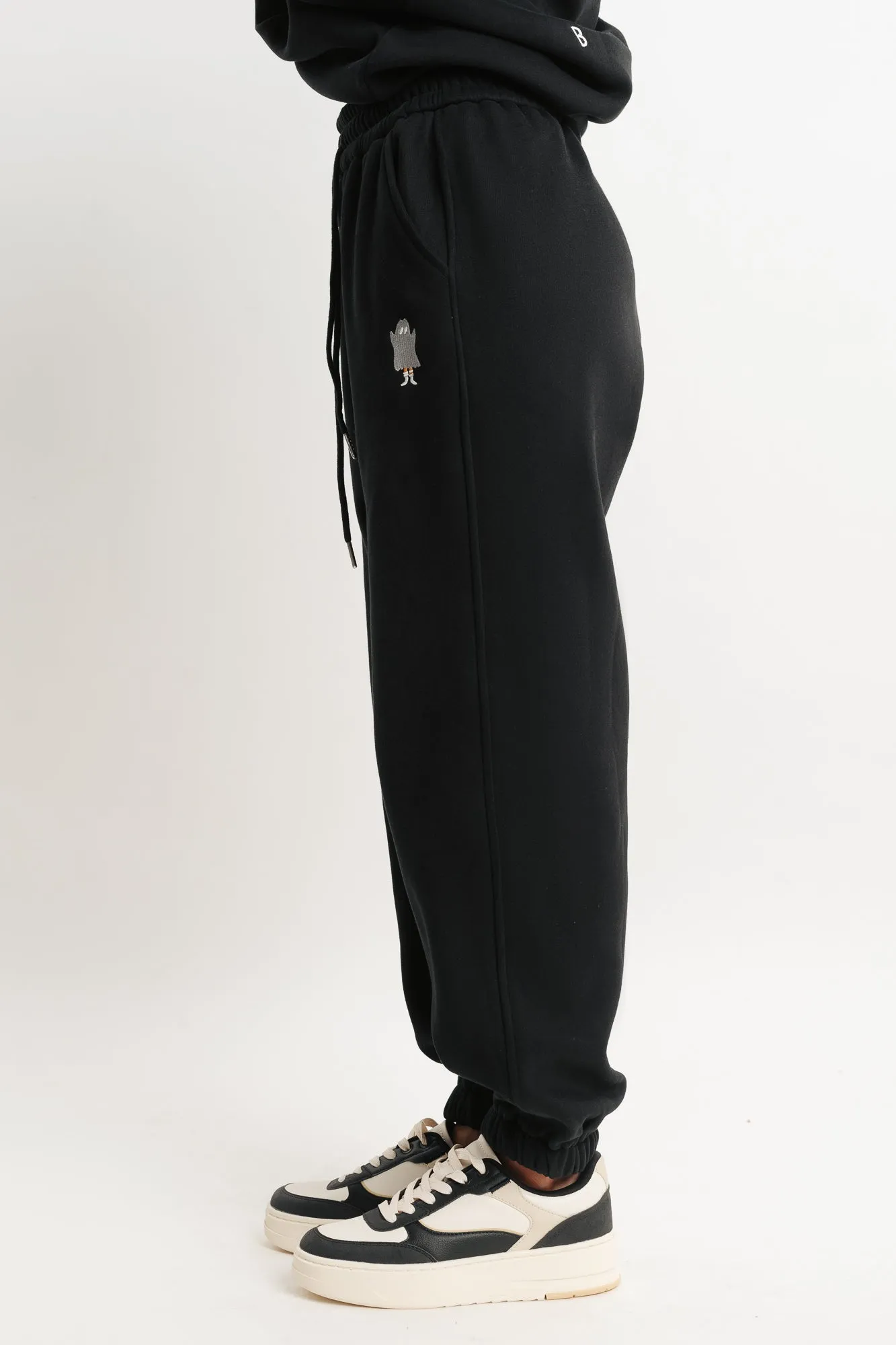 Black Two Piece Sweatshirt And Jogger Set