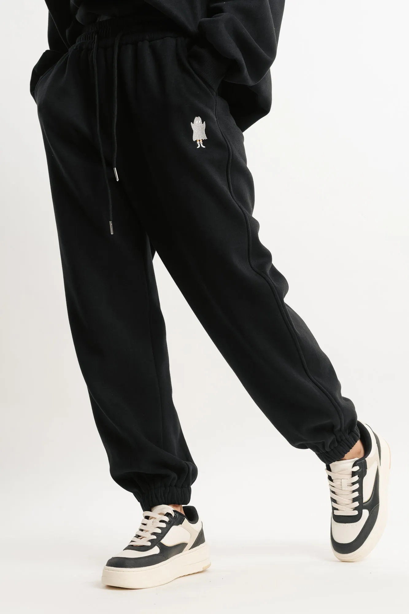 Black Two Piece Sweatshirt And Jogger Set