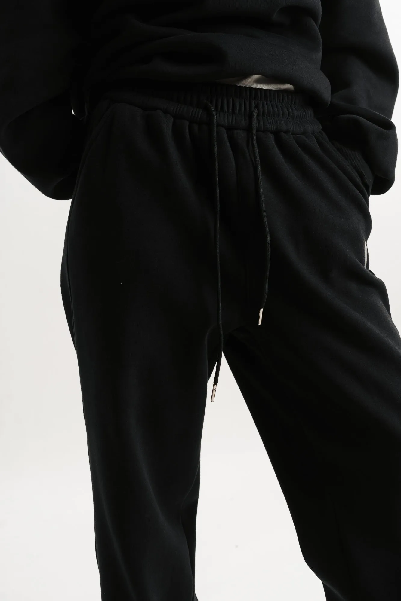 Black Two Piece Sweatshirt And Jogger Set