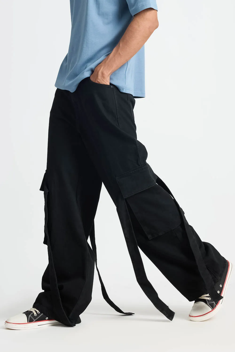 Black Workwear Mens Cargo Pants