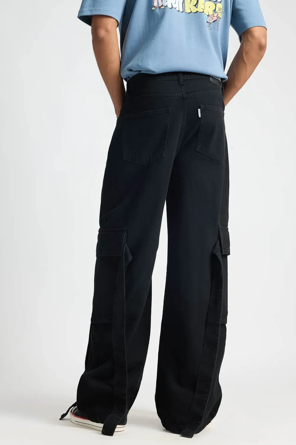 Black Workwear Mens Cargo Pants