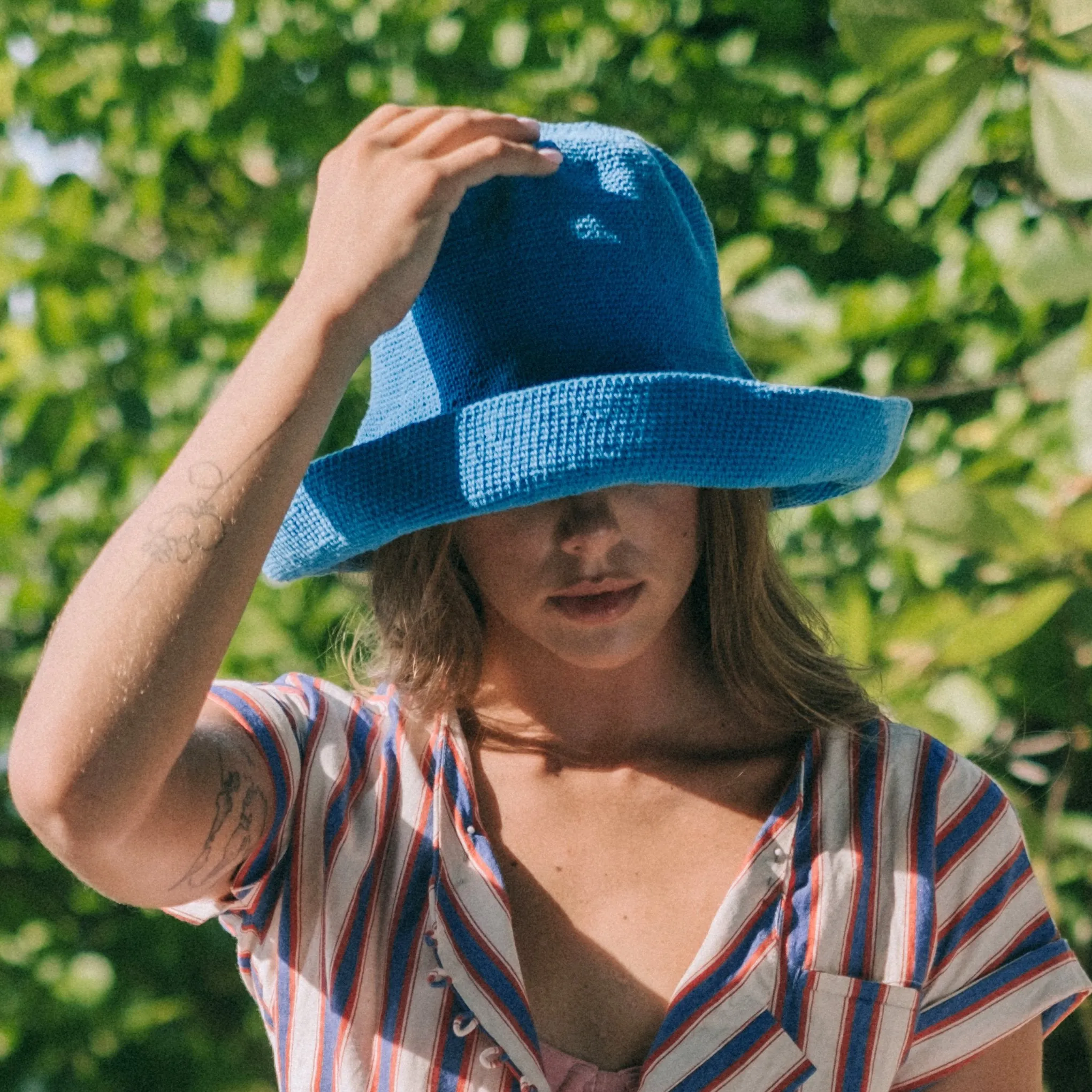 BLOOM Crochet Hat, in Mosaic Blue