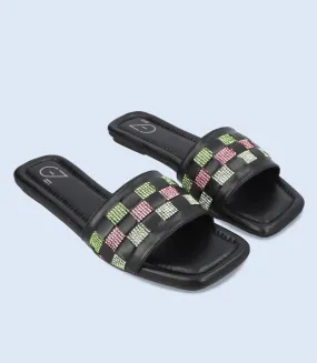 BW9433-BLACK-Women Slipper