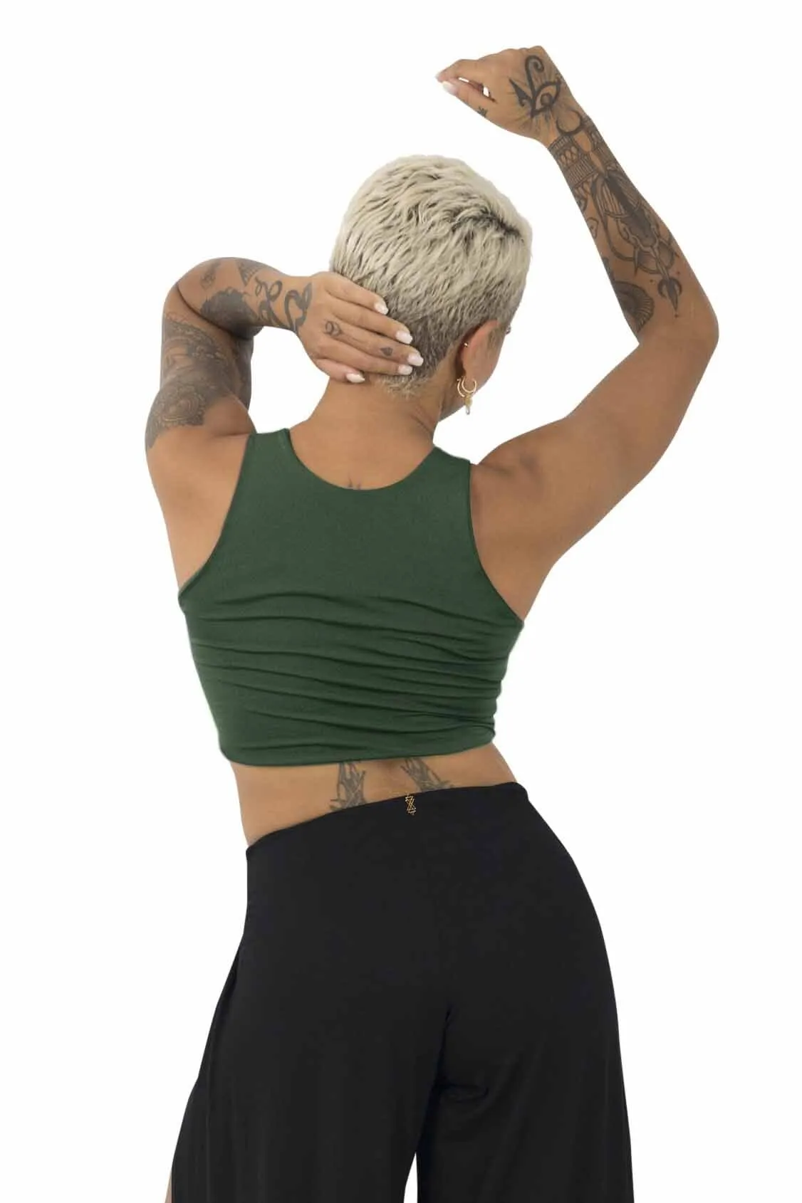 Cali Crop Top - Evergreen