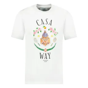 CASABLANCA  CASA WAY PRINT T-SHIRT WHITE