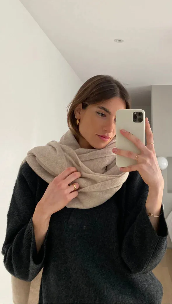 Charli Cashmere Scarf Oatmeal