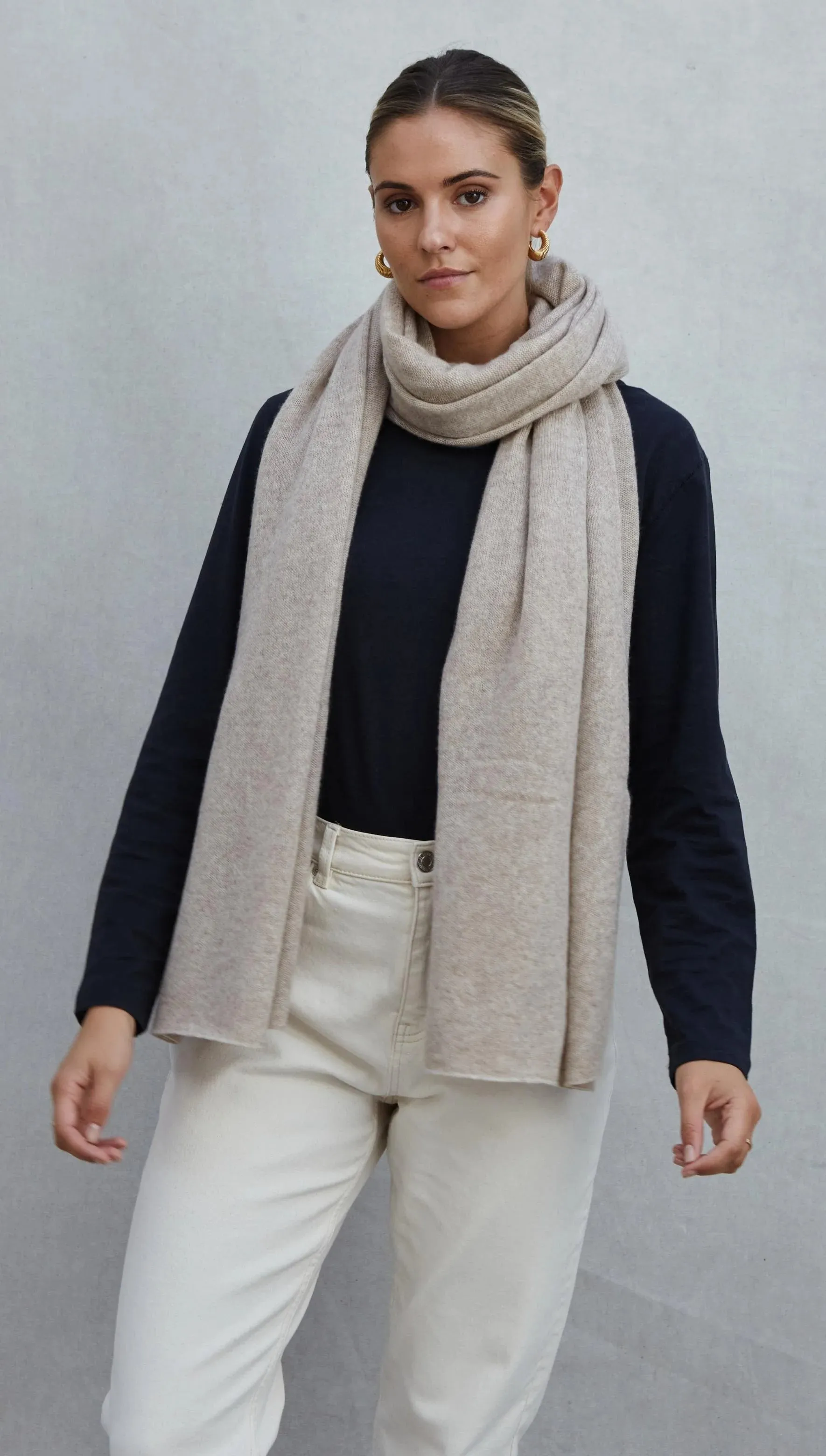 Charli Cashmere Scarf Oatmeal