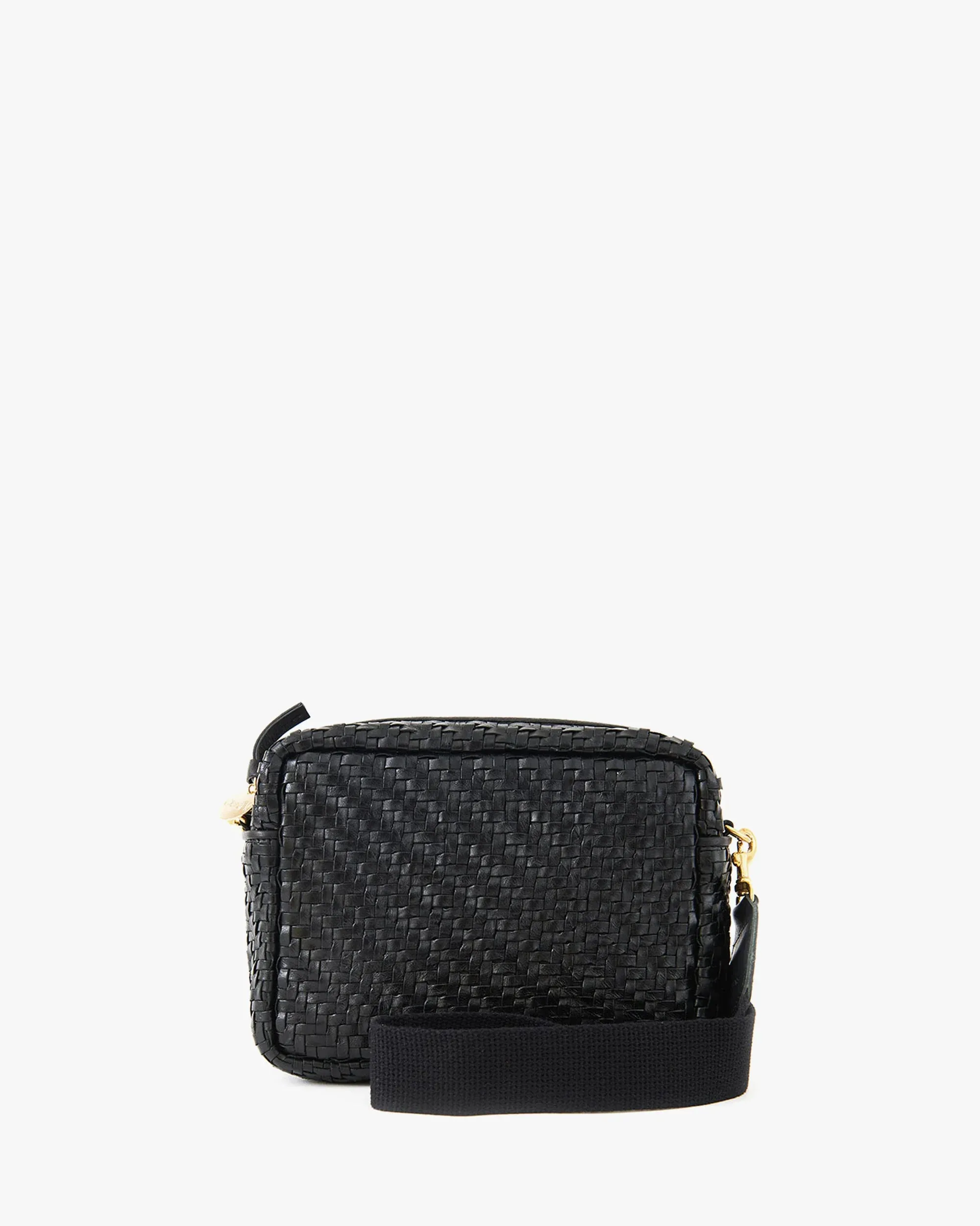 Clare V. Midi Sac Black Zig Zag