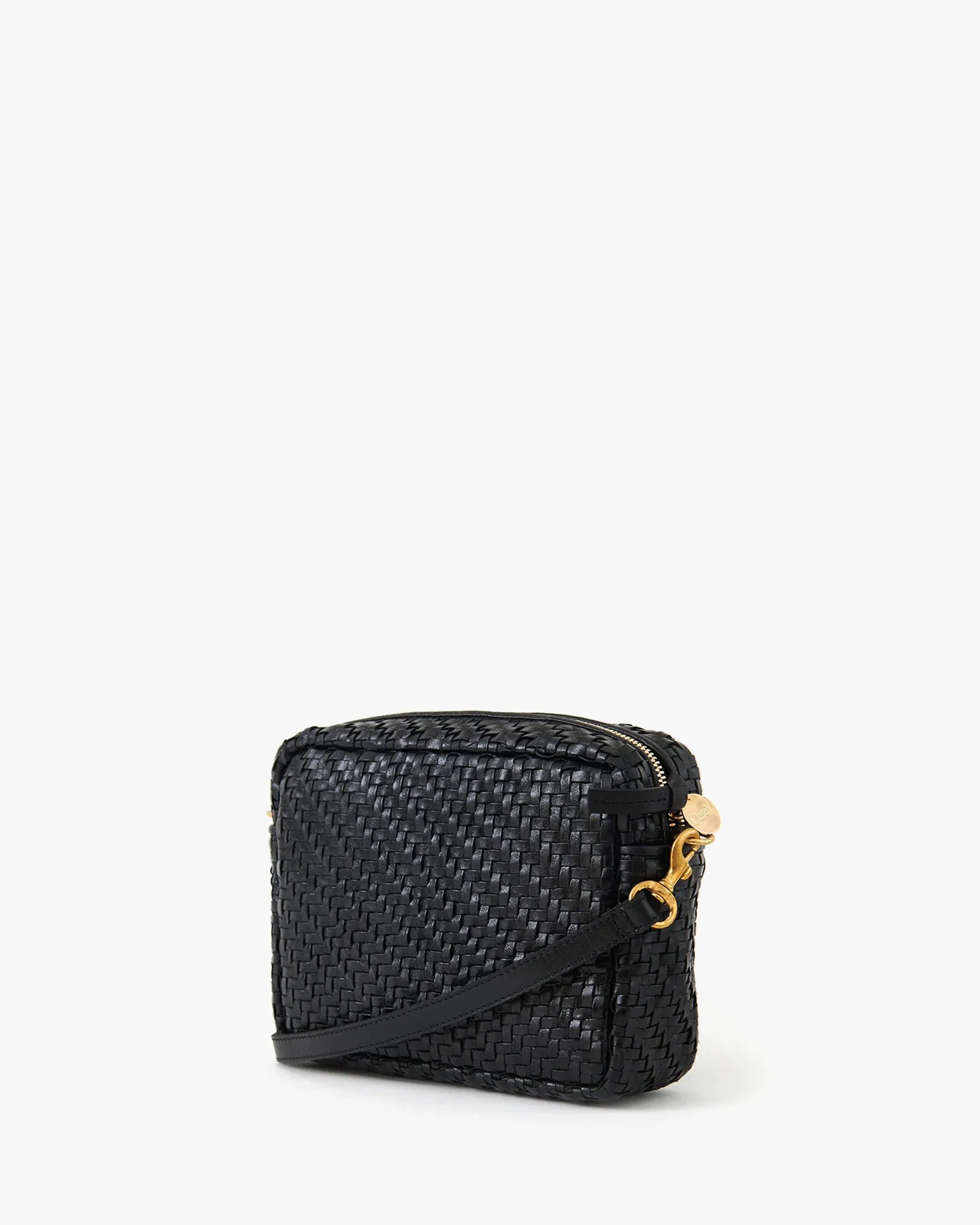 Clare V. Midi Sac Black Zig Zag