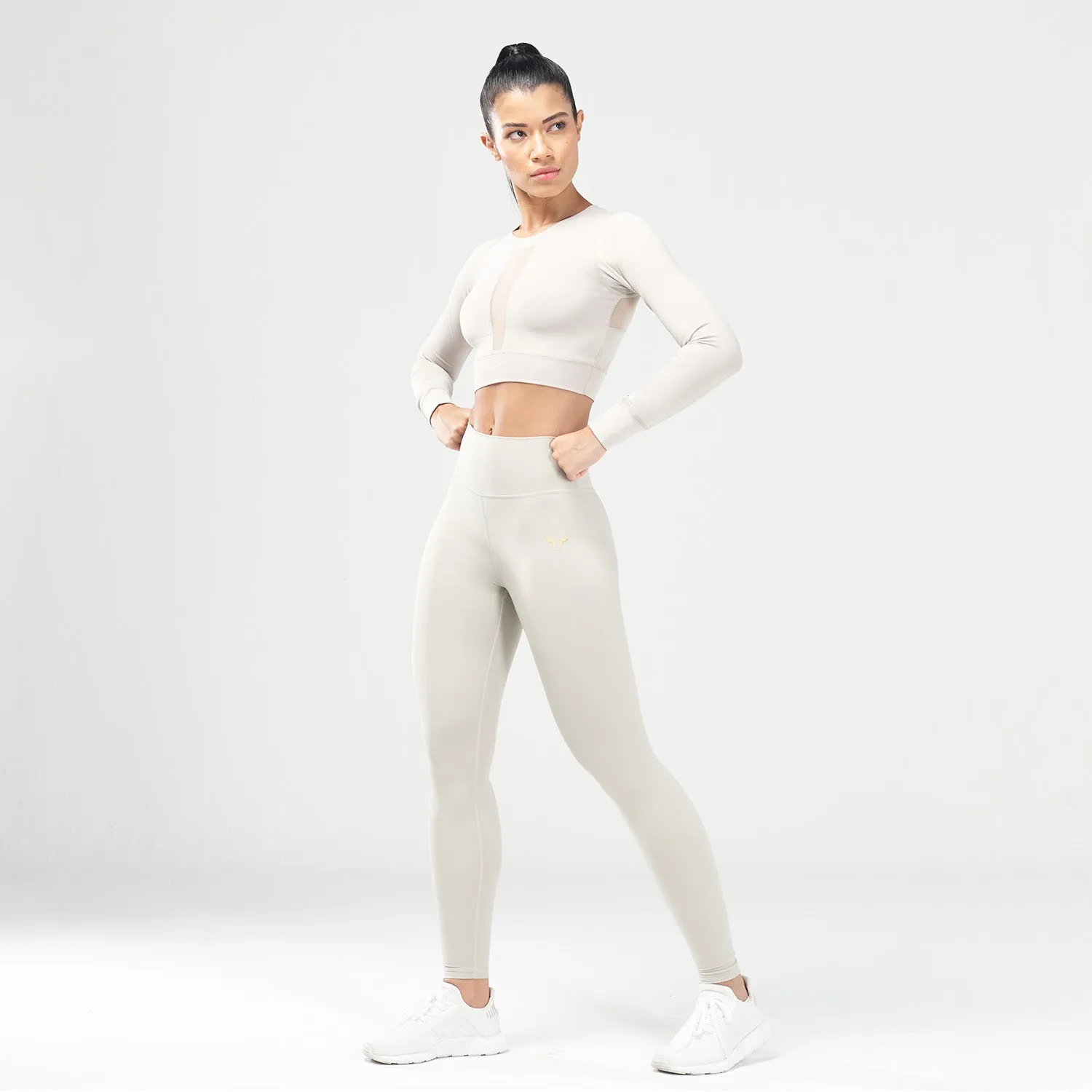 Code Power Crop Top - Willow Grey