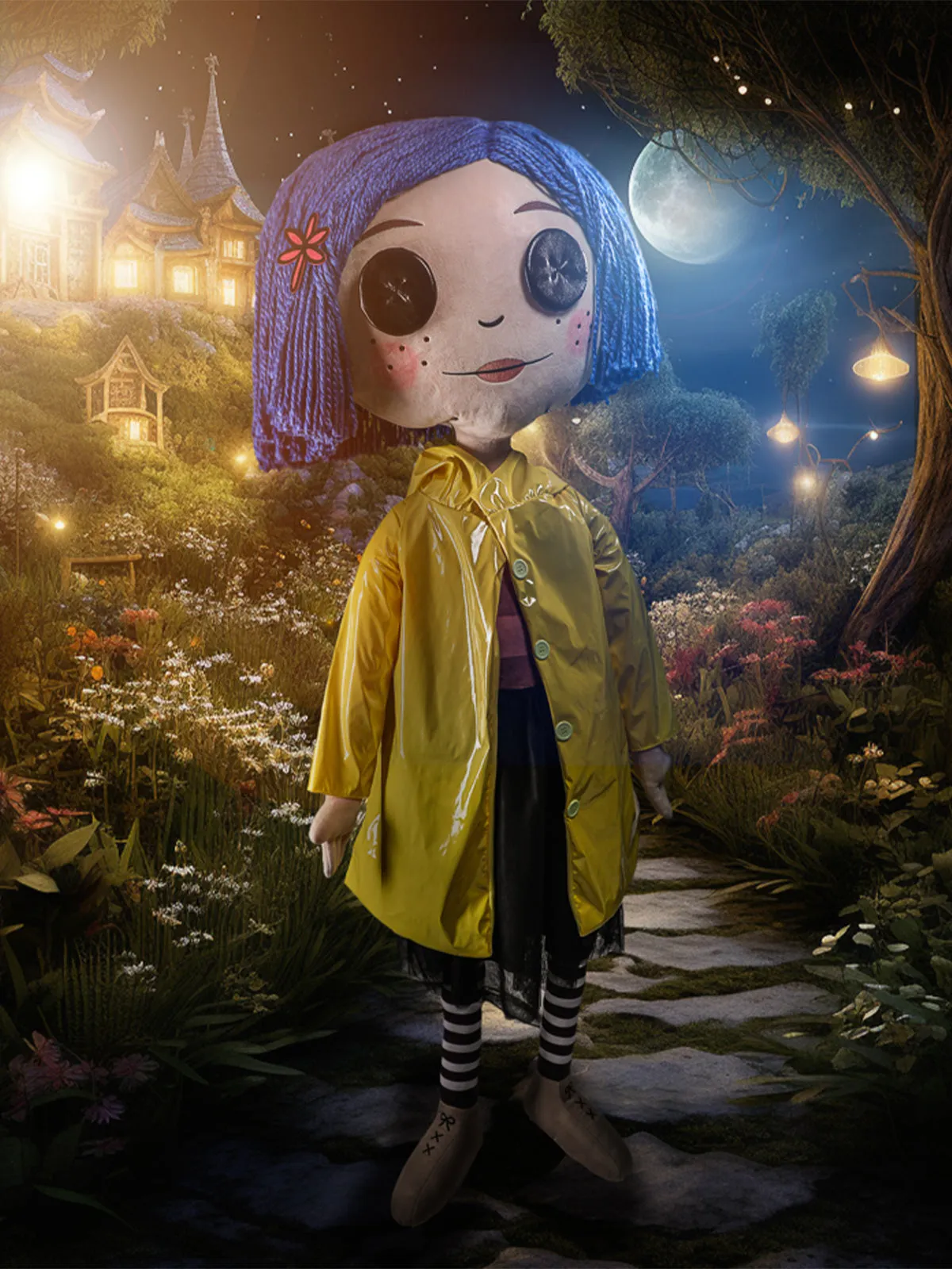 Coraline Button Eyes - Lifesize 5' Plush Toy with Stand - Coraline - Kidrobot