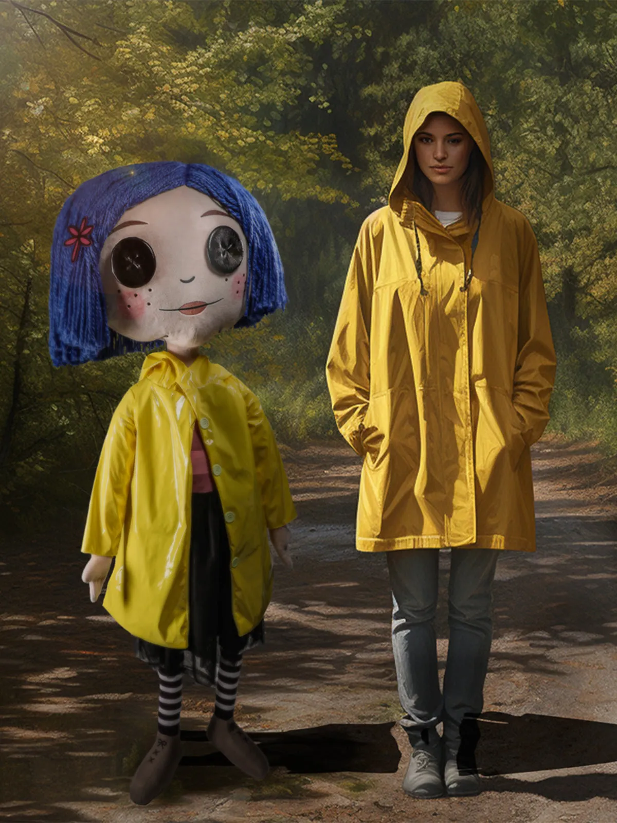 Coraline Button Eyes - Lifesize 5' Plush Toy with Stand - Coraline - Kidrobot