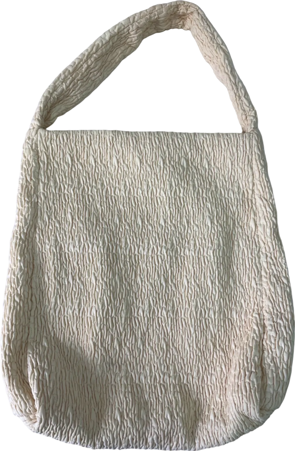 COS Beige Textured Shoulder Bag