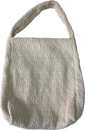 COS Beige Textured Shoulder Bag