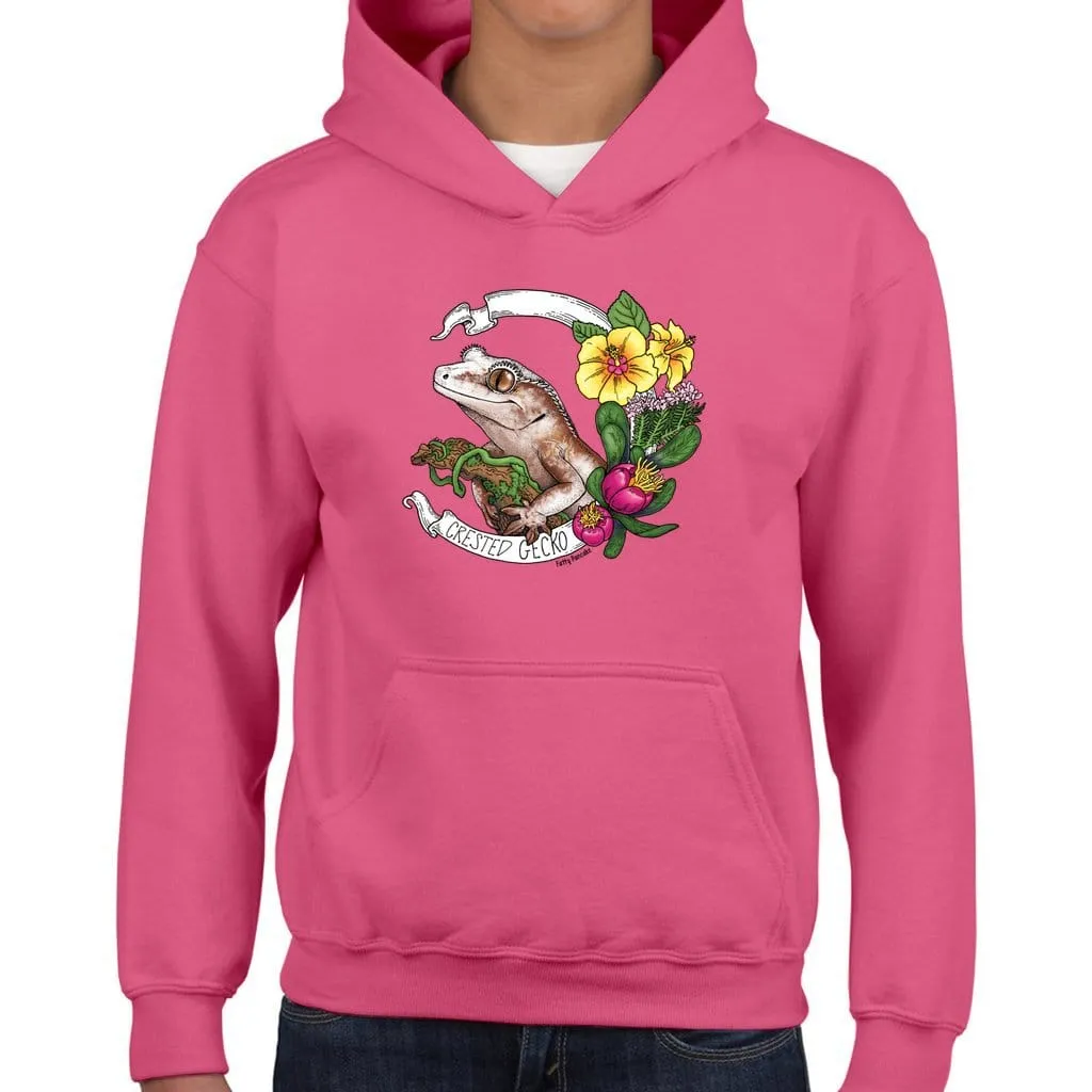 Crested Gecko Banner Youth Hoodie