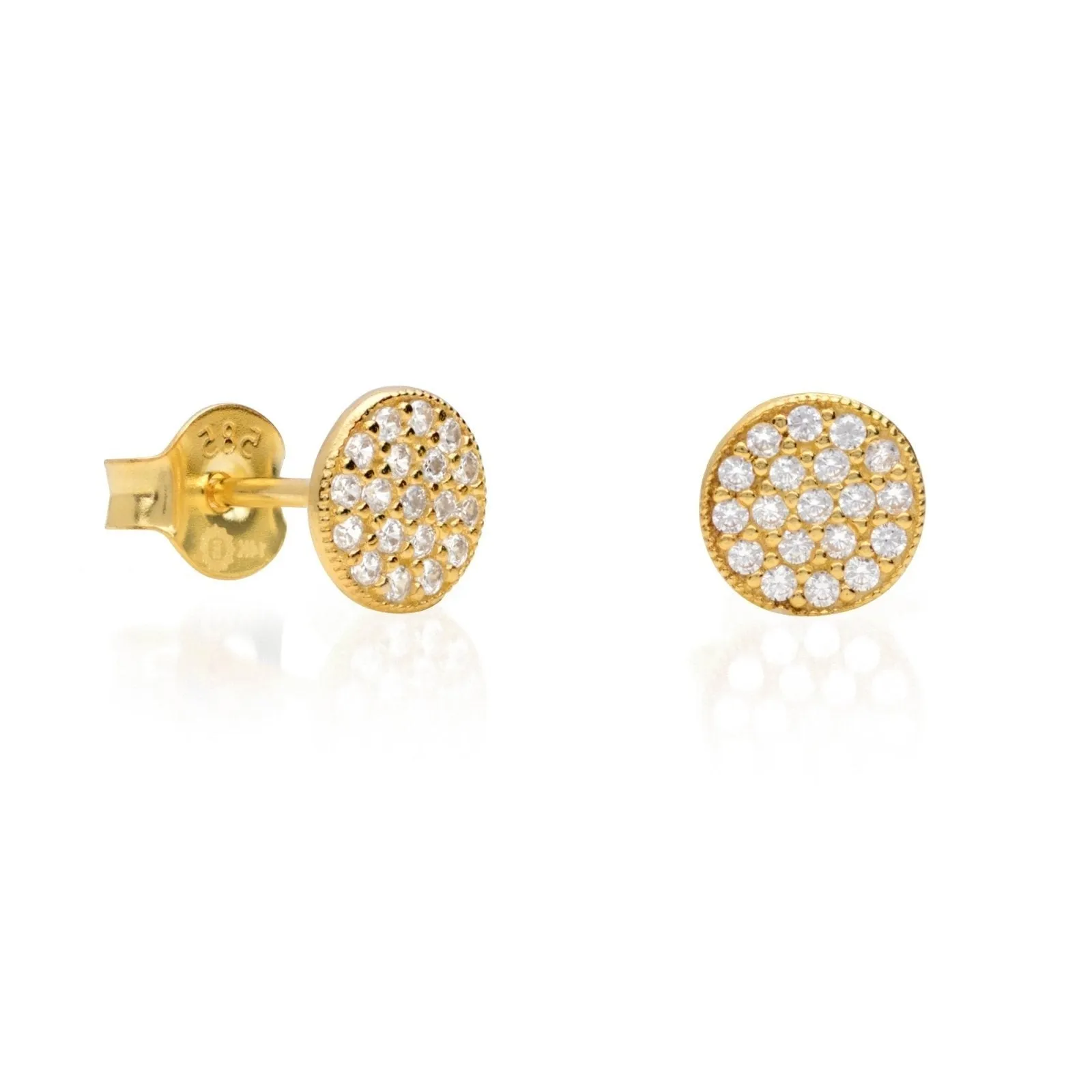 Cubic Zirconia Pave Circle Earrings