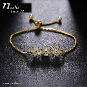 CZ Flower Adjustable Bracelets - 2 colors