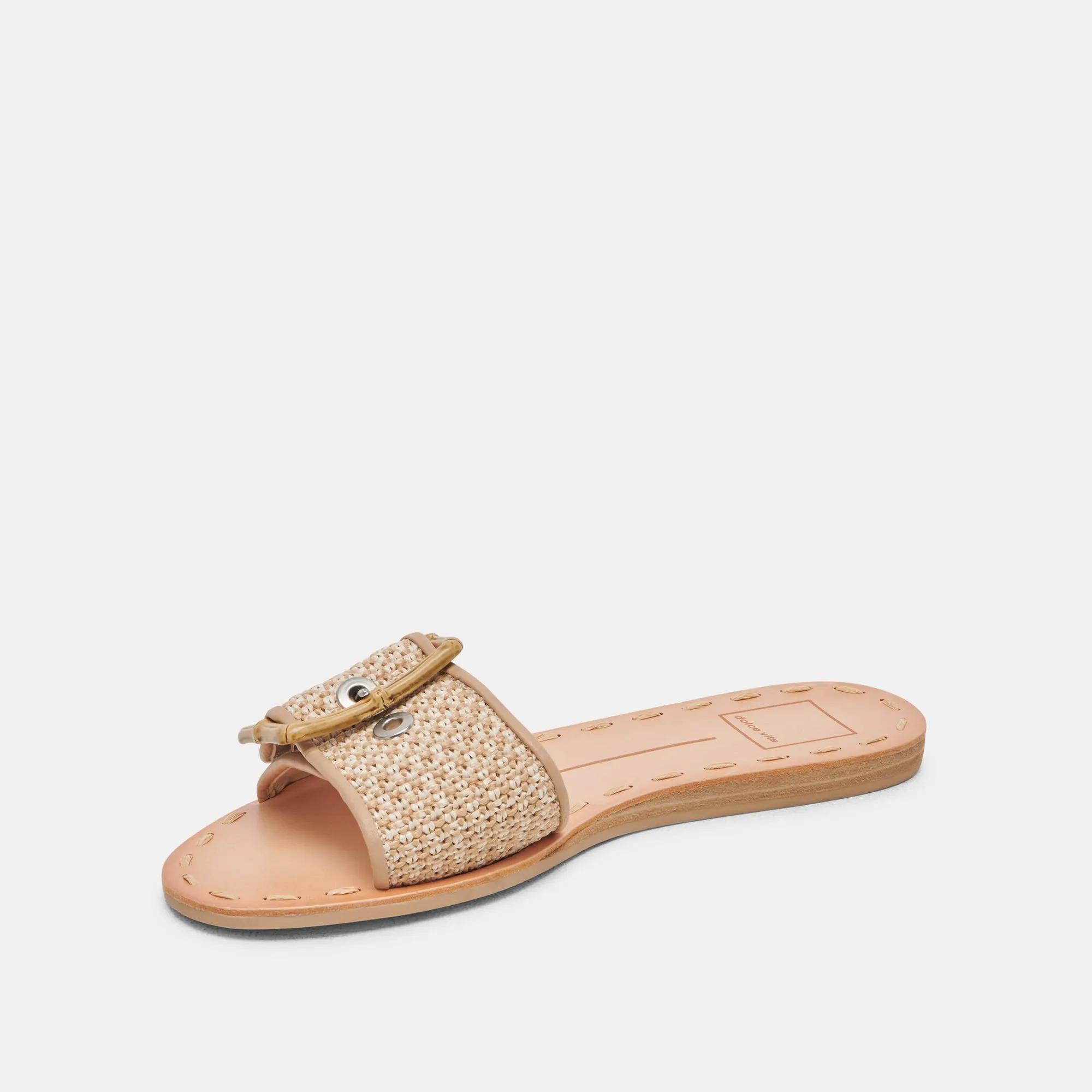 DASA SANDALS WHITE NATURAL RAFFIA