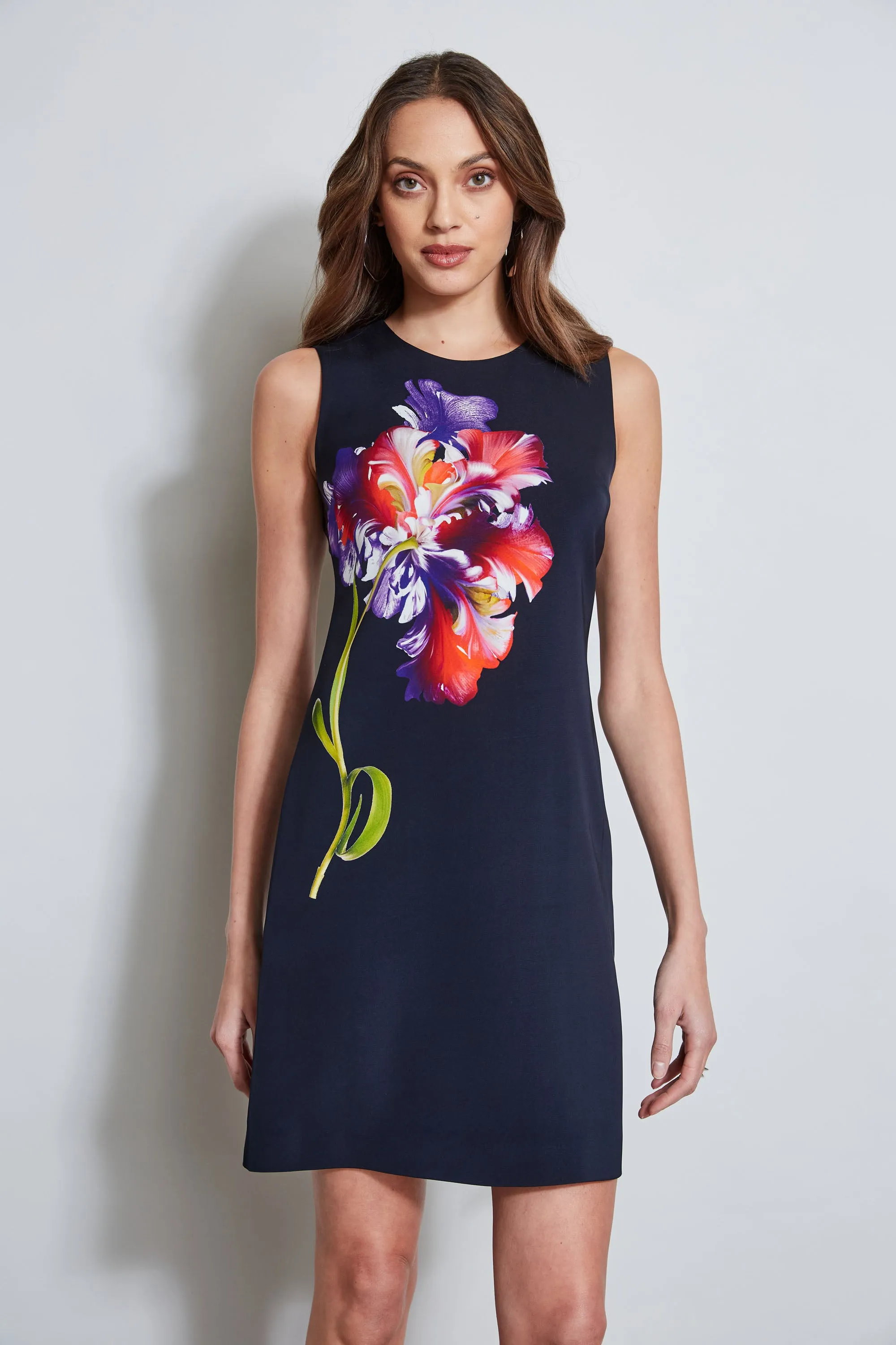 Digital Floral Shift Dress