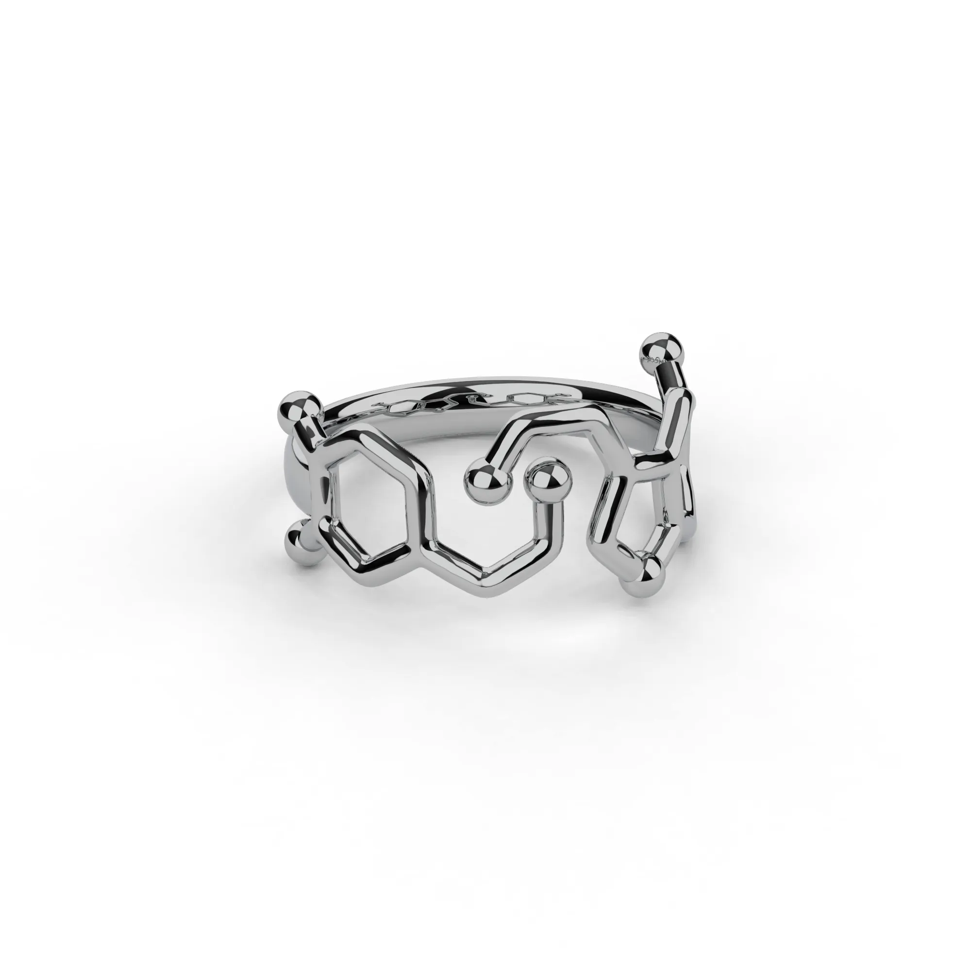 dopamine serotonin | 14K solid white gold