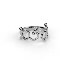 dopamine serotonin | 14K solid white gold