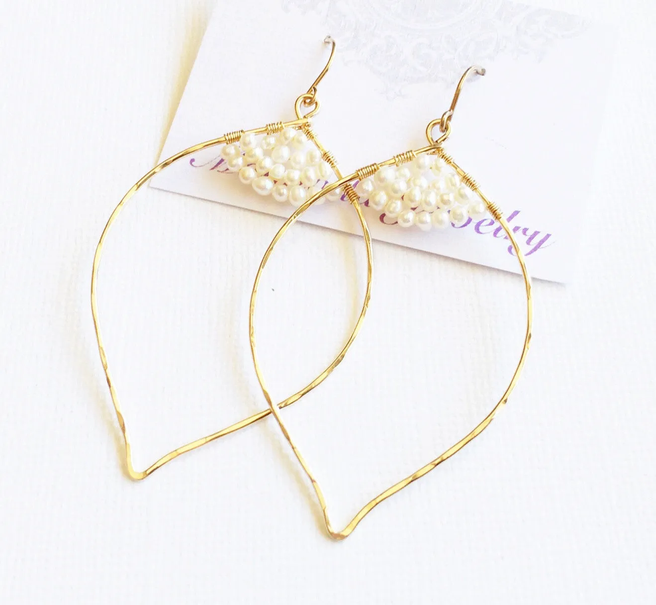 Earrings Malie - Pearl (E168)