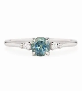 Estel Ring 0.60ct Blue Montana Sapphire, 14k White Gold (One of a kind)