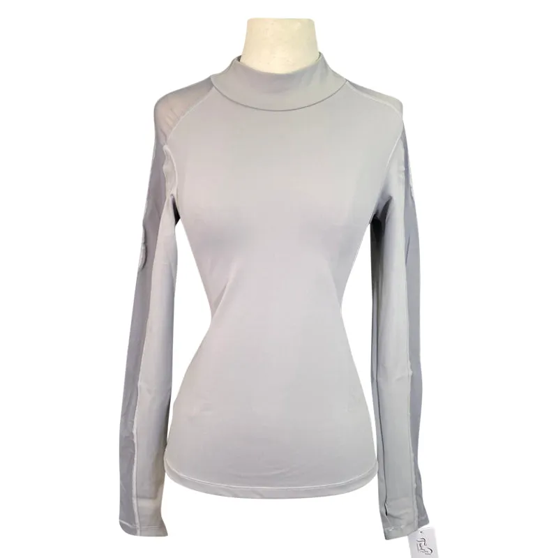 Euphoric Equestrian Soleil Mesh Long Sleeve in Fairy Grey - Women's XL