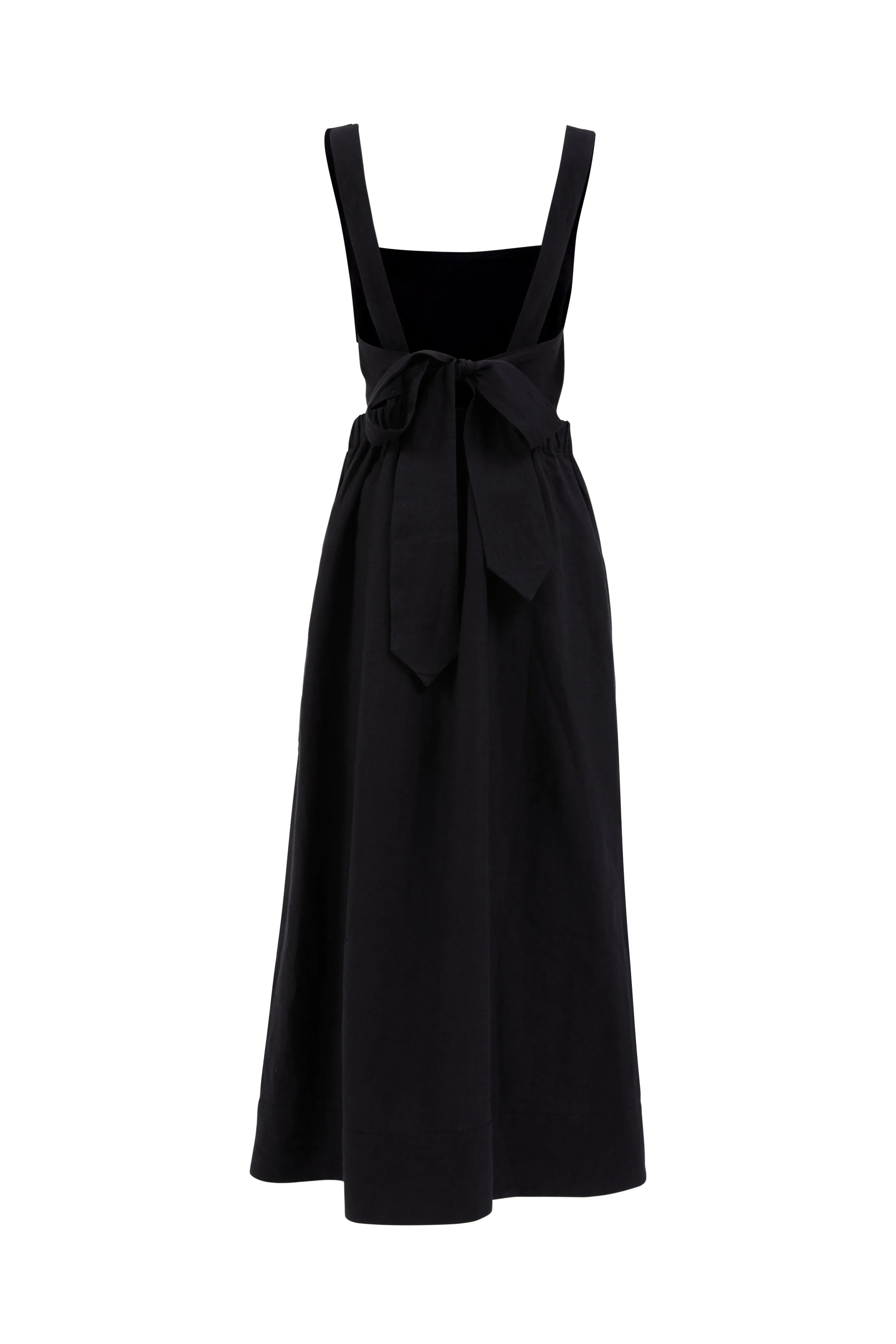 Farah Black Linen Dress