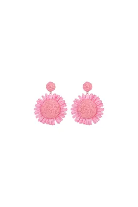 FIESTA EARRING SPIRAL DAISY PINK