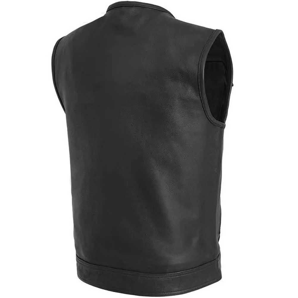 First Mfg Mens Unbeatable Concealment Leather Vest