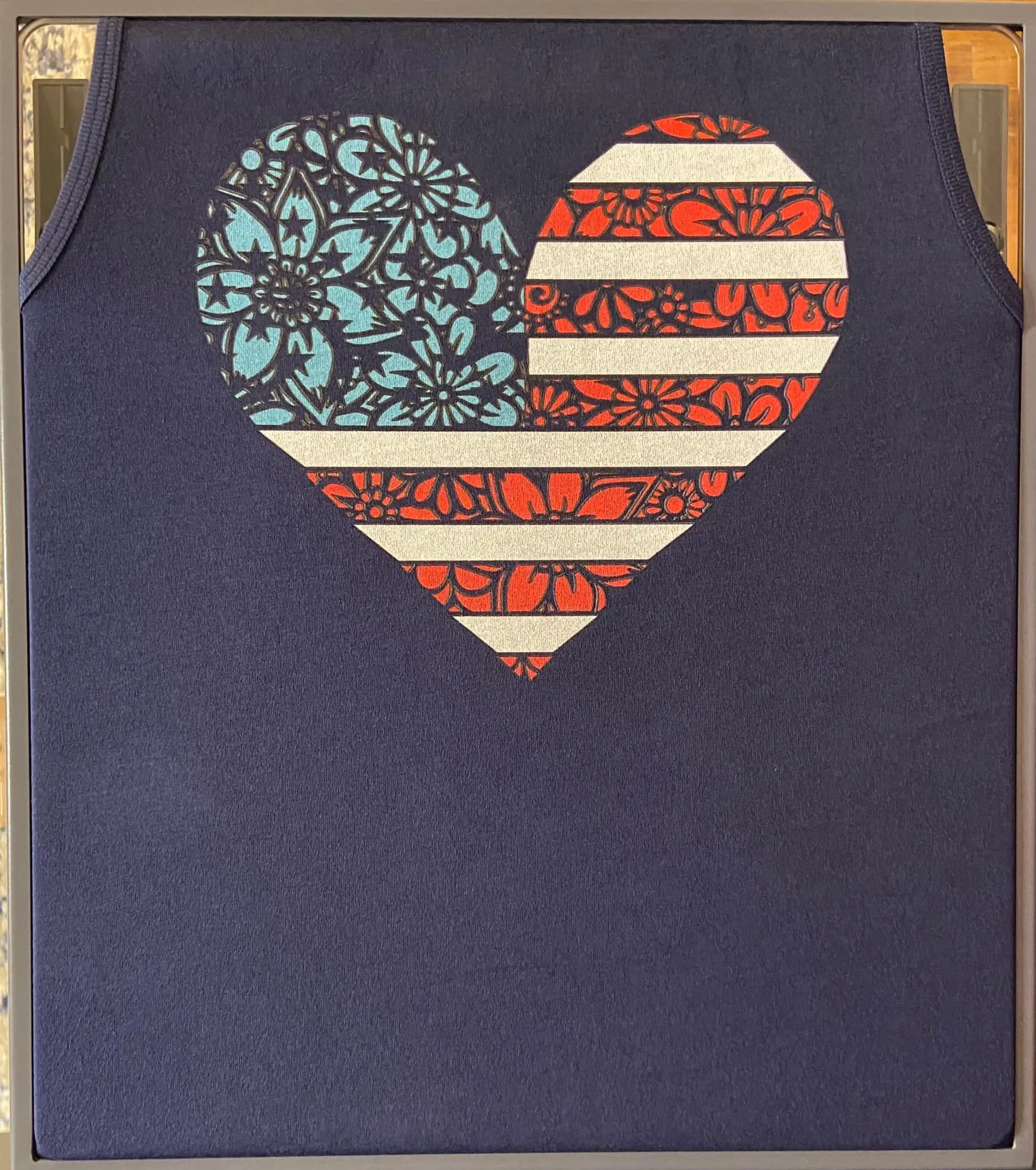 Flag Flower USA Heart Tank - DTG